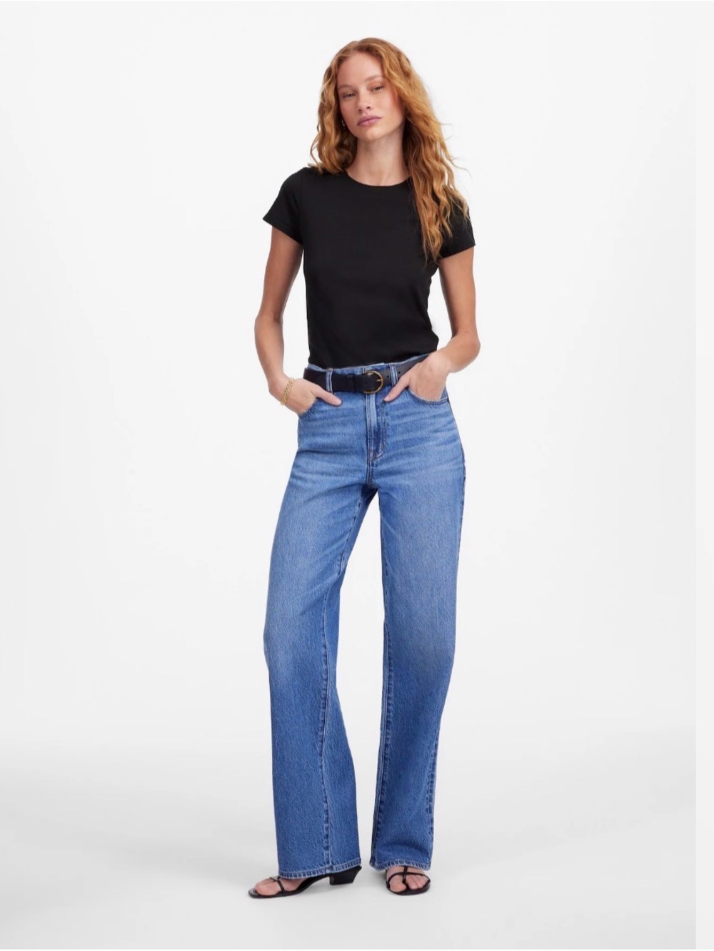 Madewell Essential Slim Tee in Lightweight Cotton | Size XXS | Jet Black | NWT - Picture 2 of 9